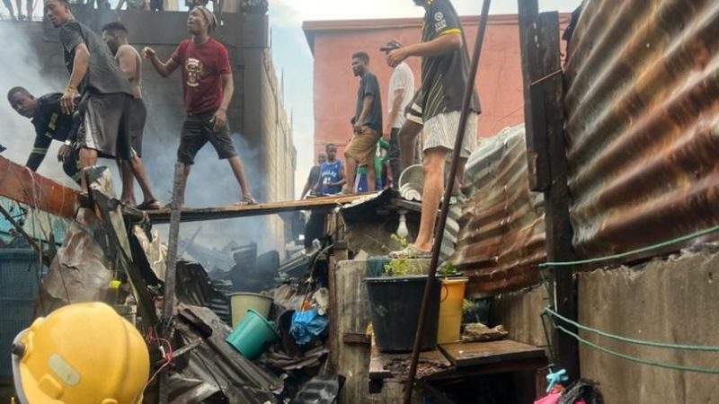 Fire sweeps through Tudu structures, and GNFS contains the blaze